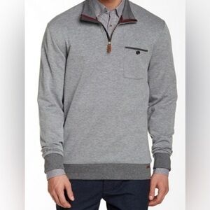 Ted Baker Bevyhil Men's Quarter 1/4 Zip Pullover‎ Sweater Size 4 Large